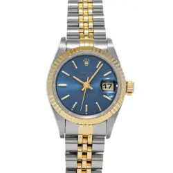 ROLEX DATEJUST 69173 BLUE CASE SIZE 26×26MM LADIES USED WATCH #755128