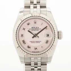 ROLEX DATEJUST 179174NRD SS×WG SS AT PINK MOP DIAL 3 EXTRA LINKS