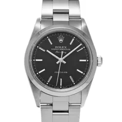 ROLEX AIR KING 14000 BLACK CASE SIZE 34×34MM MEN'S USED WATCH #746028