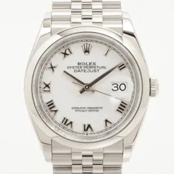 ROLEX DATEJUST 126200 SS SS AT WHITE DIAL 2 EXTRA LINKS