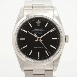 ROLEX AIR-KING 14000M SS SS AT BLACK DIAL 3 EXTRA LINKS