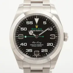 ROLEX AIR-KING 116900 AT BLACK DIAL 1 EXTRA LINK