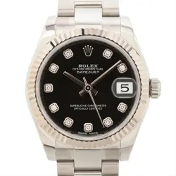 ROLEX DATEJUST 178274G SS×WG SS AT BLACK DIAL 3 EXTRA LINKS