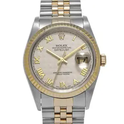 ROLEX DATEJUST 16233 IVORY CASE SIZE 36×36MM MEN'S USED WATCH #71014028