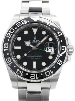 ROLEX GMT-MASTER 2 116710LN BLACK CASE SIZE 40MM MEN'S USED WATCH #711328