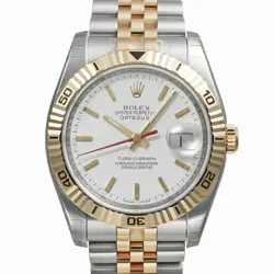 ROLEX DATEJUST 116261 WHITE CASE SIZE 36MM X 36MM MEN'S USED WATCH #73528