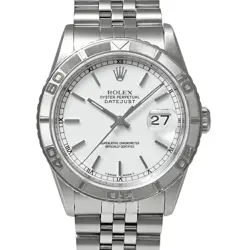 ROLEX DATEJUST 16264 WHITE CASE SIZE 36MM X 36MM MEN'S USED WATCH #732728