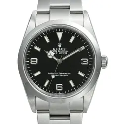 ROLEX EXPLORER 1 114270 BLACK CASE SIZE 36MM X 36MM MEN'S USED WATCH #753528