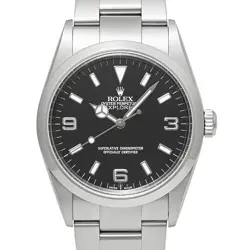 ROLEX EXPLORER 1 114270 BLACK CASE SIZE 36MM X 36MM MEN'S USED WATCH #743528