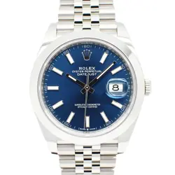 ROLEX DATEJUST 41 126300 BLUE MEN'S USED WATCH #712028
