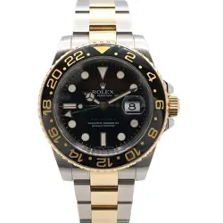 ROLEX GMT-MASTER II 116713LN BLACK MEN'S USED WATCH #71828