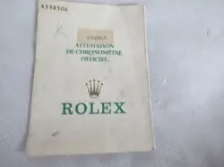 GENUINE ORIGINAL ROLEX  PAPER FOR 16263 GUARANTEE PAPER SERIAL X
