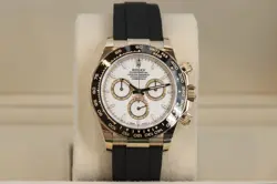 ROLEX COSMOGRAPH DAYTONA 40MM, WHITE DIAL, CERAMIC BEZEL - YELLOW GOLD 116518LN