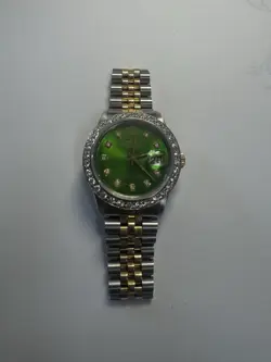 ROLEX MEN'S DATEJUST REF 16030 18KARAT & STEEL CONVERSION CUSTOM DIAL & BEZEL