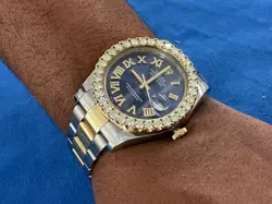 Rolex 11633 Date Just Roman Numerals Datejust Real Diamond Bezel