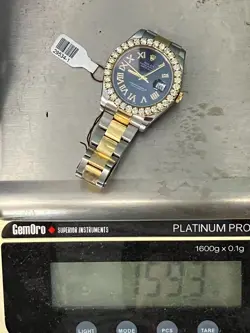 Rolex 11633 Date Just Roman Numerals Datejust Real Diamond Bezel