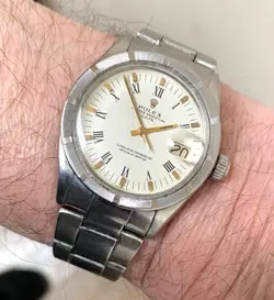 ROLEX OYSTER PERPETUAL DATE CHRONOMETER,  REFERENCE 1501, BOXED