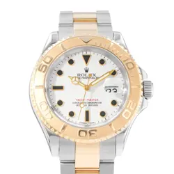 ROLEX YACHT-MASTER 40, 16623, STEEL & GOLD, WHITE DIAL, OYSTER BRACELET, WATC...
