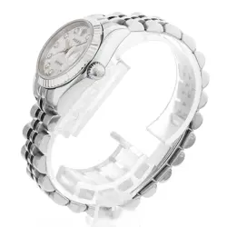 ROLEX DATEJUST 10P DIAMOND 179174 G SILVER CARVING COMPUTER V 123419