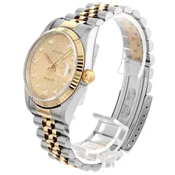 ROLEX DATEJUST 10P DIAMOND 16233G CARVING COMPUTER U 452756