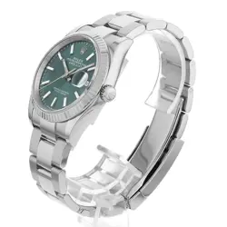 ROLEX DATEJUST 36 126234 MINT GREEN BAR 3 ROW OYSTER  991268