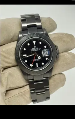 ROLEX EXPLORER 16570 STEEL OYSTER BRACELET WITH STEEL BEZEL PVD COATED 2005