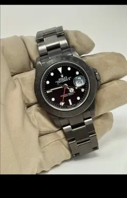 Rolex Explorer 16570 Steel Oyster Bracelet with Steel Bezel PVD coated 2005