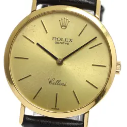ROLEX CELLINI 4112 K18YG CAL.1601 GOLD DIAL HAND WINDING MEN'S WATCH_887005