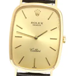 ROLEX CELLINI 4113 K18YG CAL.1601 GOLD DIAL HAND WINDING MEN'S WATCH_891812