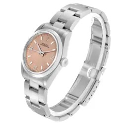Rolex Oyster Perpetual Midsize Salmon Dial Steel Ladies Watch 67480