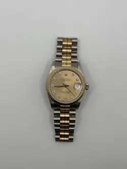ROLEX MIDSIZE 31MM 18K ROSE GOLD DIAMOND DIAL ￼
