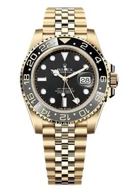 NEW 2024 ROLEX GMT-MASTER II 40MM 126718GRNR YELLOW GOLD JUBILEE BLACK DIAL B&P