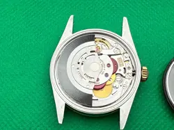 1990s Vintage Rolex 15223 Date 34mm 18K Yellow Gold Steel White Roman Dial Watch