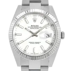 ROLEX DATEJUST 41 126334 WHITE BAR 3 ROWS OYSTER BREATH RANDOM NUMBER SECOND...