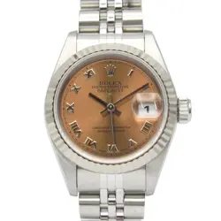 ROLEX DATEJUST T WRIST WATCH 69174 AUTO 18KWG GOLD STAINLESS STEEL USED WOMEN