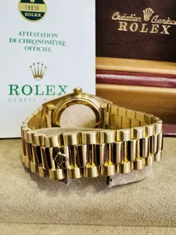 Rolex 18K Day-Date President Ref 18038 Factory Diamond Dial 36mm Mens Watch!