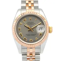 ROLEX DATEJUST D WRIST WATCH 179171 AUTOMATIC 18KPG GOLD SS USED WOMEN