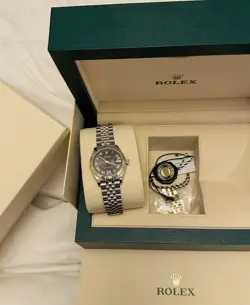 ROLEX DATEJUST 31 TWO-TONE GOLD STEEL GREY - DIAMOND FLUTED JUBILEE 2024