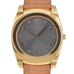 ROLEX CHERINI 5330 VINTAGE K18YG/LEATHER CAL.1602 HAND WINDING MEN'S A#141533