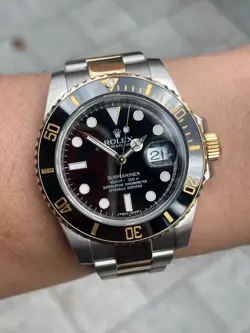 ROLEX SUBMARINER MEN'S BLACK WATCH - 116613LN 2013Y BOX, PAPER