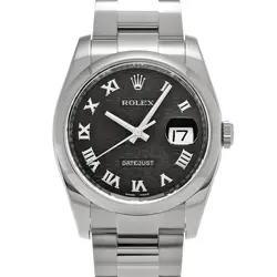ROLEX DATEJUST 116200 BLACK COMPUTER WATCH 681904