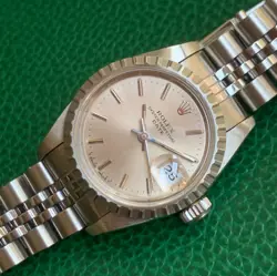 ROLEX DATE REF. 69240 LADIES AUTOMATIC STAINLESS STEEL WRISTWATCH - MINT