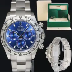2021 MINT ROLEX DAYTONA BLUE DIAL CHRONO 116509 WHITE GOLD 40MM WATCH BOX