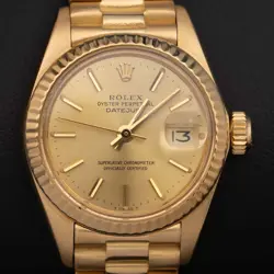 PRESIDENTIAL ROLEX DATEJUST 6917 26MM INDEX CHAMPAGNE DIAL WATCH