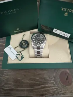 2023 ROLEX DATEJUST 126334 RHODIUM-OYSTER W/PPF
