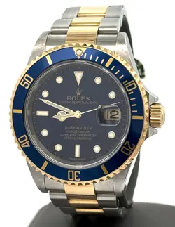 PRE-OWNED ROLEX SUBMARINER DATE 16613, 18K GOLD & STAINLESS STEEL WATCH, S106419
