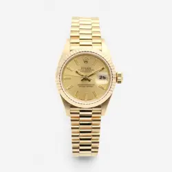 ROLEX DATEJUST 26 GOLD WOMEN'S WATCH 69178 CHAMPAGNE GOLD WITH BATONS 141456369