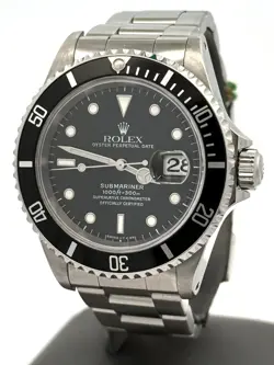 PRE-OWNED ROLEX SUBMARINER DATE 16610, STAINLESS STEEL WATCH, S108561