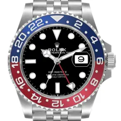 ROLEX GMT MASTER II BLUE RED PEPSI BEZEL MENS WATCH 126710 BOX CARD