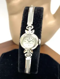 ROLEX WOMEN'S WATCH VINTAGE 1950'S COCKTAIL 18K GOLD CASE MECHANICAL PETITE 15MM